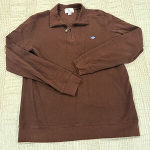 Southern Tide Skipjack 1/4 Zip Pullover Men’s Medium Brown GUC